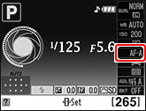 尼康D5000 对焦模式信息显示