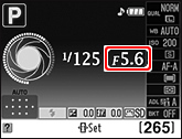 尼康D5000f值信息显示